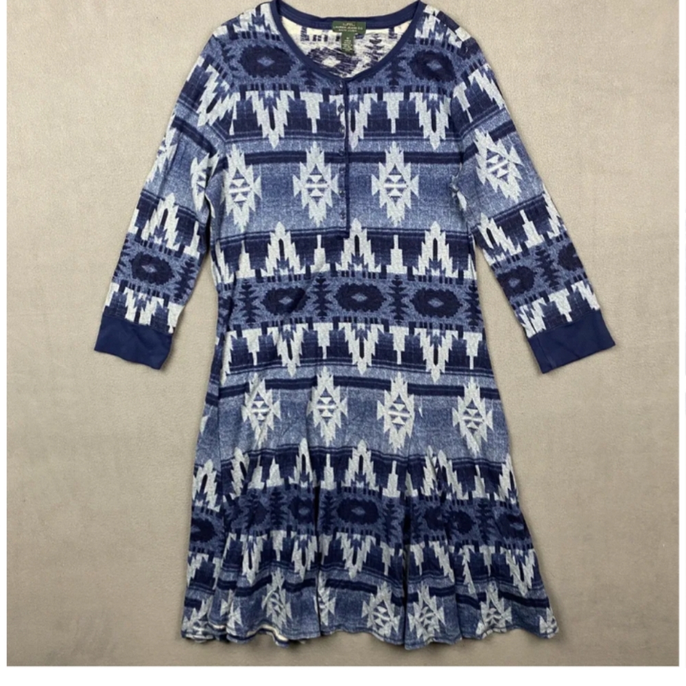 Ralph Lauren jeans Co. Dress women XL blue aztec